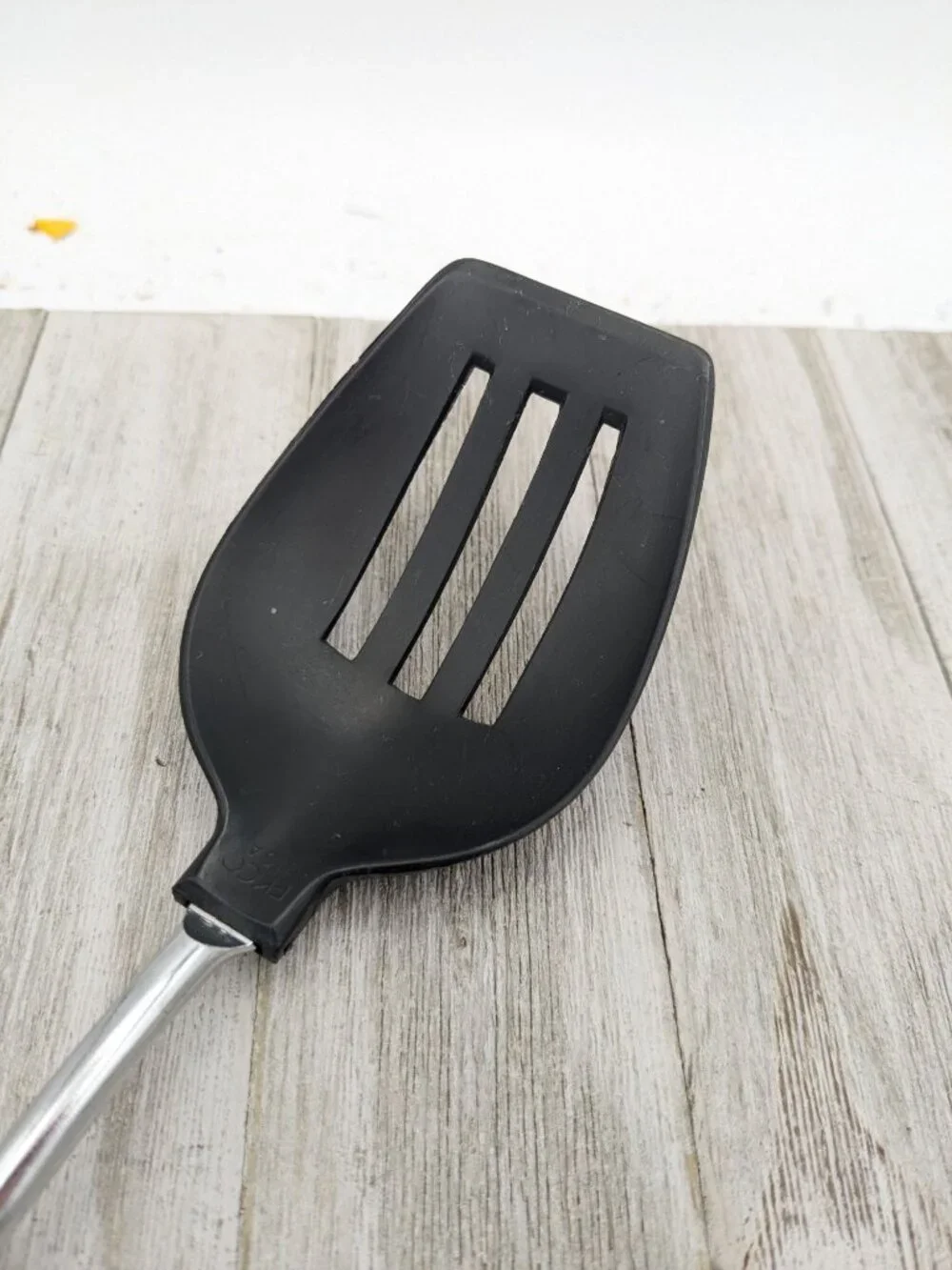 Ekco Black Nylon #2 Plastic Slotted Spoon 12